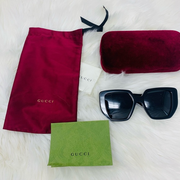 GUCCI Women’s luxury oversized sunglasses large GG Logo GG0956S - Picture 5 of 16